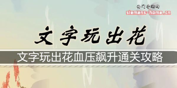 文字玩出花血压飙升通关攻略