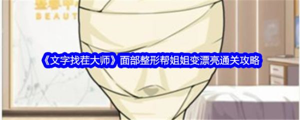 文字找茬大师面部整形帮姐姐变漂亮通关攻略