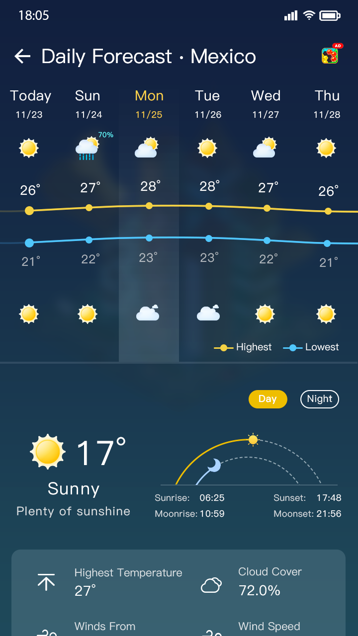 坚果天气预报app最新版